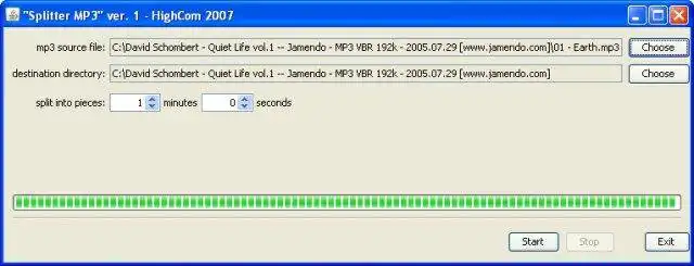 Download web tool or web app JSplitterMp3