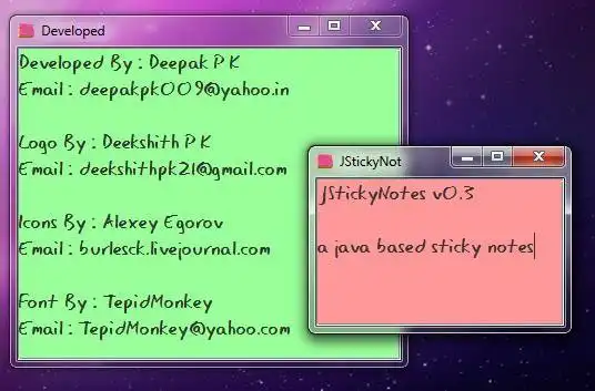 Download web tool or web app JStickyNotes