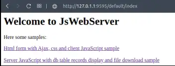 Загрузите веб-инструмент или веб-приложение jswebserver