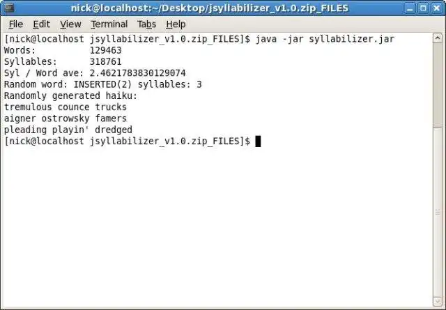 ดาวน์โหลดเครื่องมือเว็บหรือเว็บแอป jSyllabilizer เพื่อทำงานใน Linux ออนไลน์