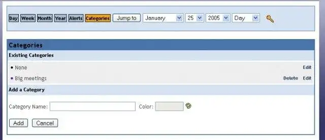 Web aracını veya web uygulamasını indirin Julian - bir Xaraya takvim modülü