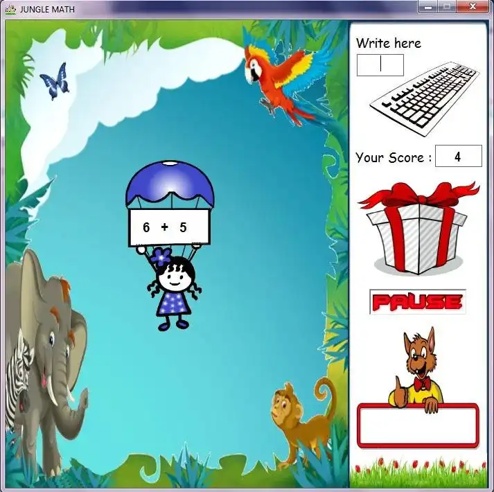 Download web tool or web app Jungle Math