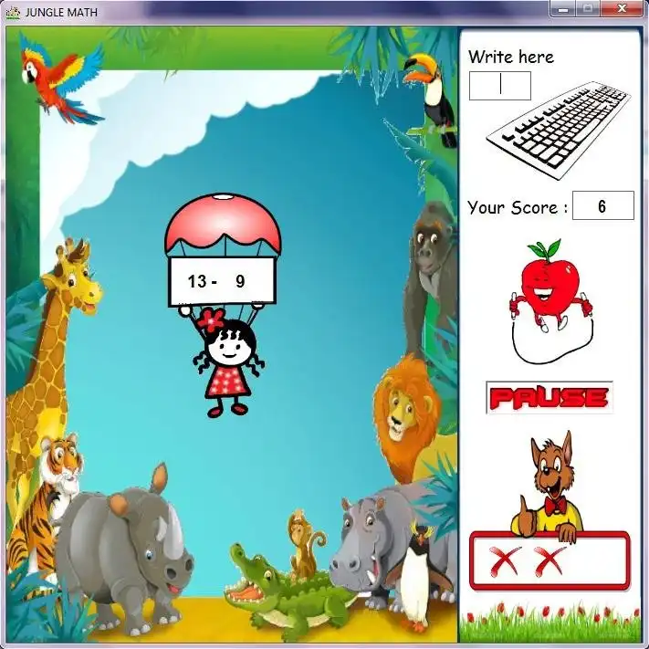 Download web tool or web app Jungle Math