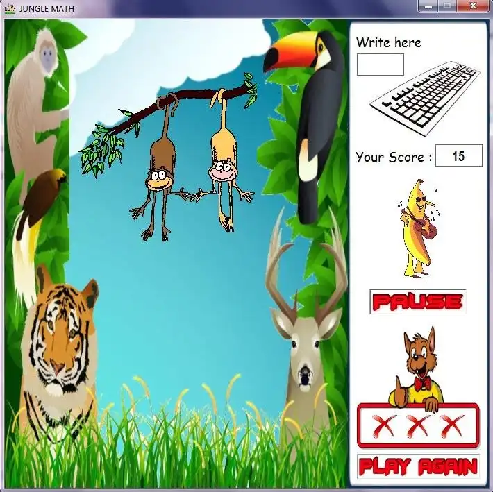 Download web tool or web app Jungle Math