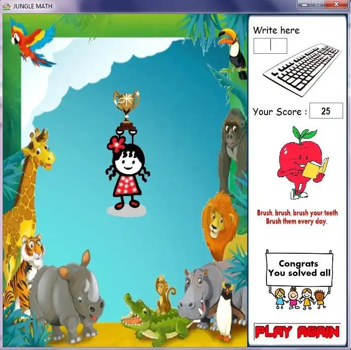 Download web tool or web app Jungle Math