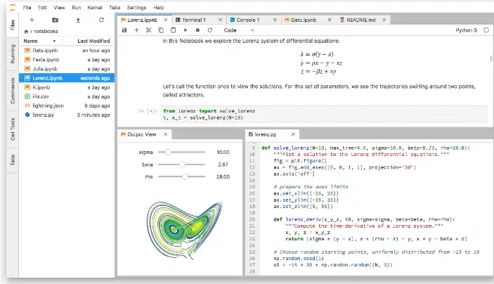 Descargue la herramienta web o la aplicación web JupyterLab