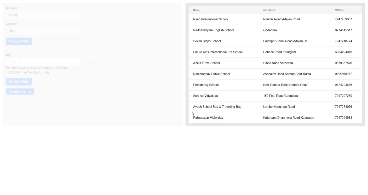 Download web tool or web app JustDial Data Extractor Free