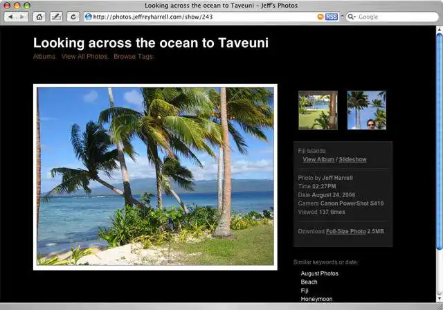 Download web tool or web app JuxtaPhoto: PHP Photo Album