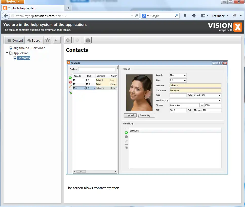 Download webtool of webapp JVx OnlineHelp