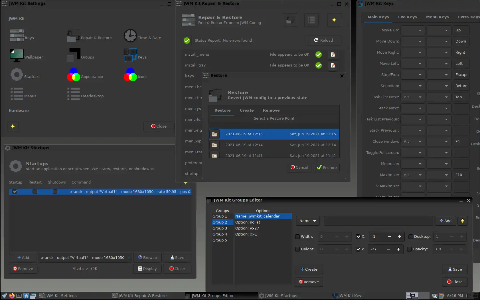 ดาวน์โหลดเครื่องมือเว็บหรือเว็บแอป JWM Kit Linux