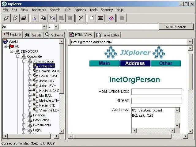 下载 Web 工具或 Web 应用程序 JXplorer - Java Ldap 浏览器