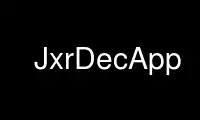 Rulați JxrDecApp în furnizorul de găzduire gratuit OnWorks prin Ubuntu Online, Fedora Online, emulator online Windows sau emulator online MAC OS