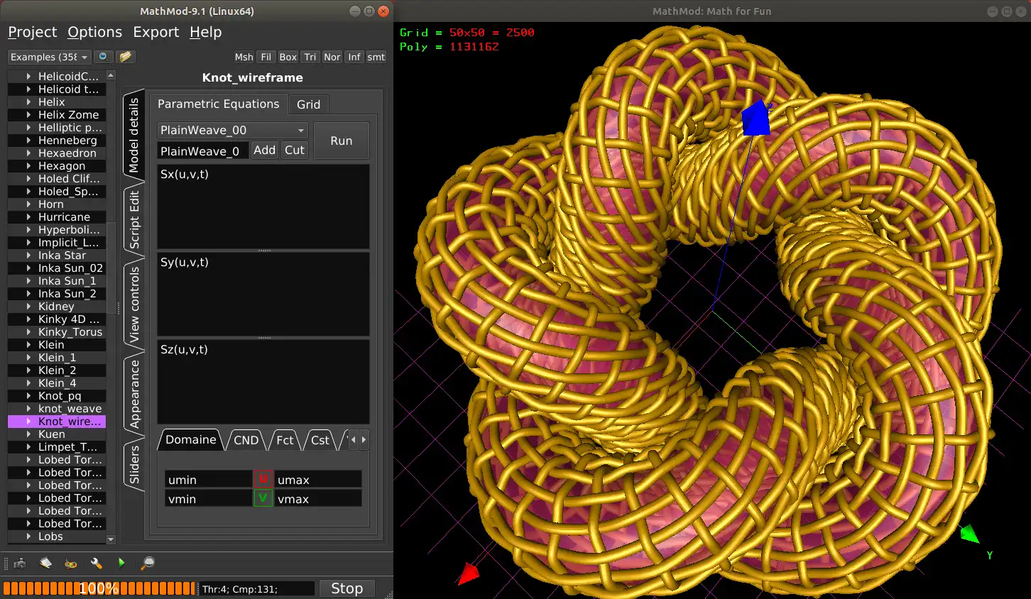 Descargue la herramienta web o la aplicación web K3DSurf para ejecutar en Linux en línea