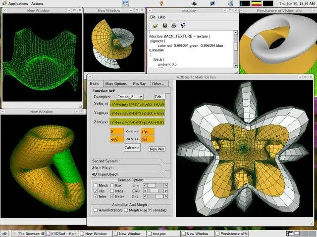 Descargue la herramienta web o la aplicación web K3DSurf para ejecutar en Linux en línea