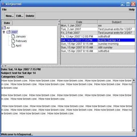 Download web tool or web app k5nJournal