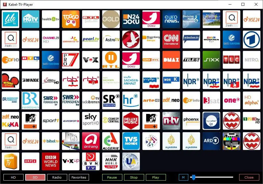 Pobierz narzędzie internetowe lub aplikację internetową KabelTV Player