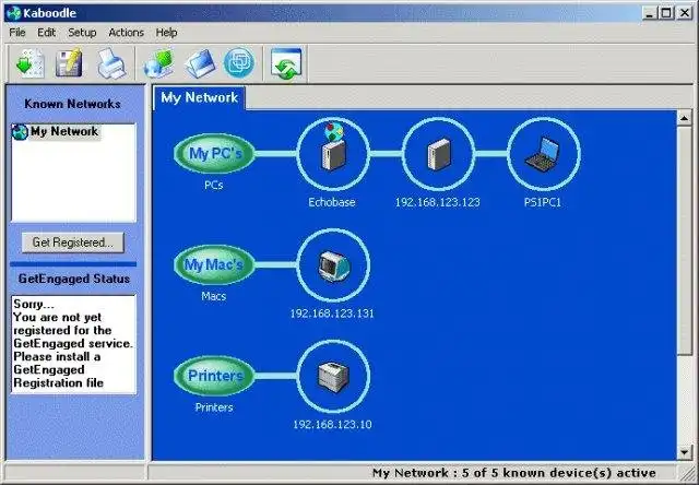 Descargue la herramienta web o la aplicación web Kaboodle LAN-management software