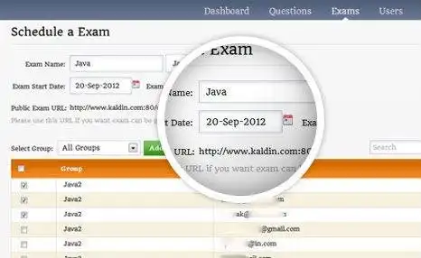 Scarica lo strumento web o l'app web Kaldin | Software per esami online