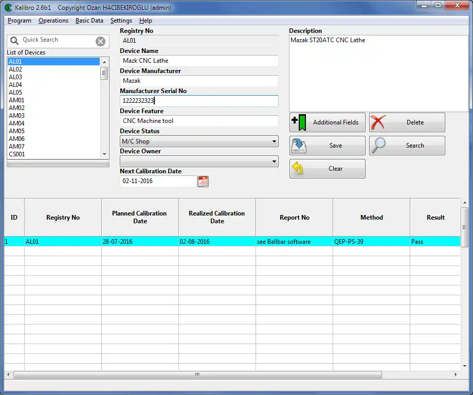 Download web tool or web app Kalibro for Calibration  Maintenance