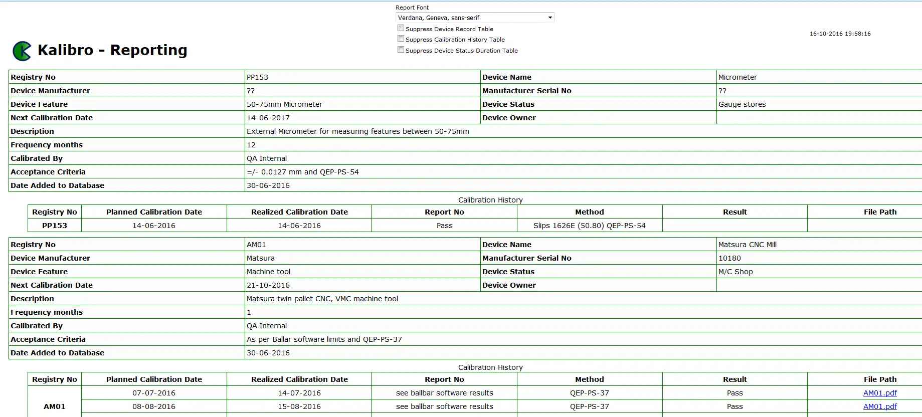 Download web tool or web app Kalibro for Calibration  Maintenance