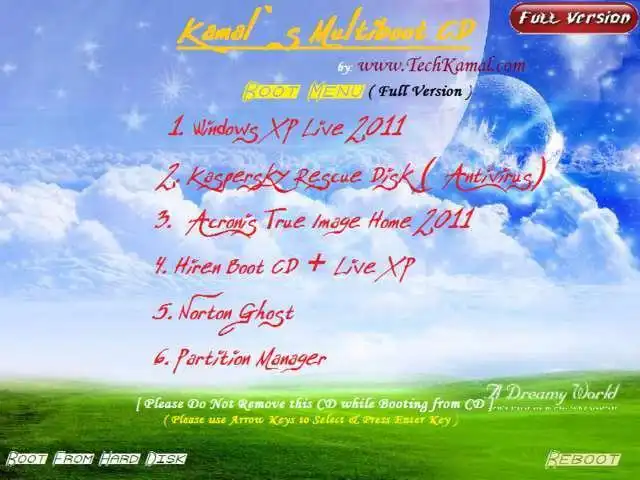 下载网络工具或网络应用程序 Kamal 的 Multiboot Cd