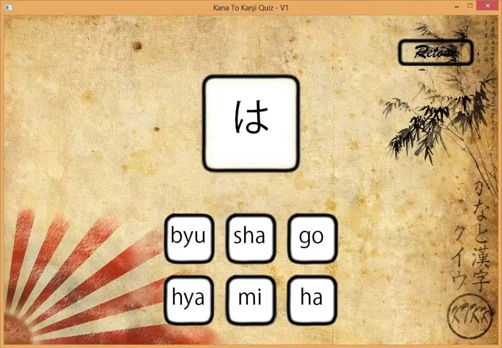 Download web tool or web app Kana to Kanji - Quiz