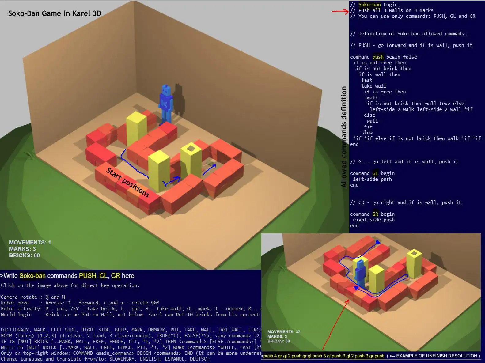 قم بتنزيل أداة الويب أو تطبيق الويب KAREL 3D WebGL