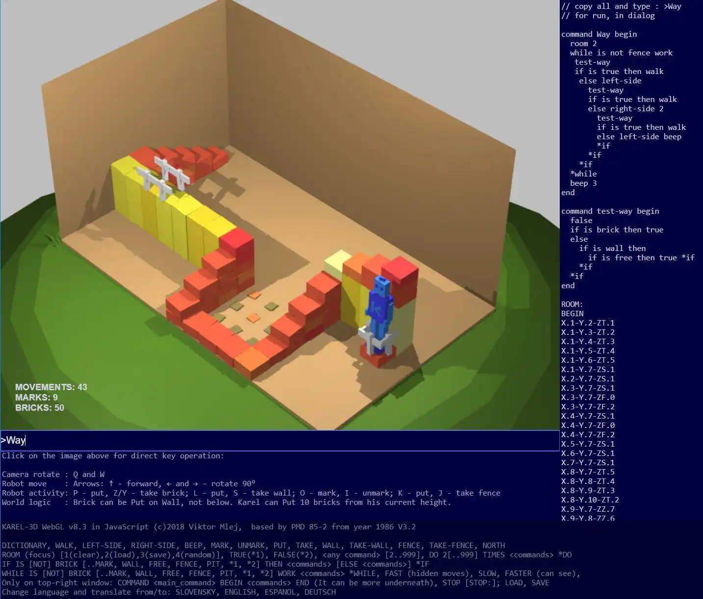 Download web tool or web app KAREL 3D WebGL to run in Linux online