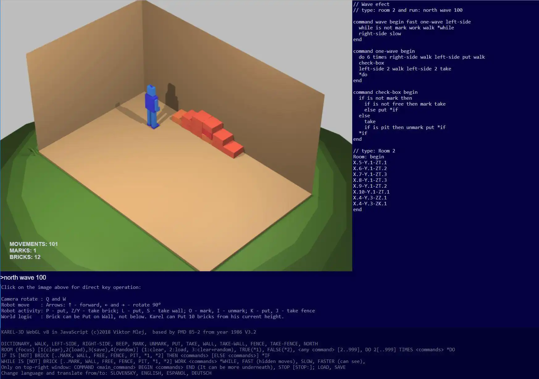 Download web tool or web app KAREL 3D WebGL to run in Windows online over Linux online