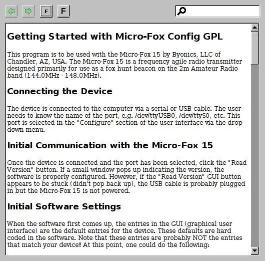 ดาวน์โหลดเครื่องมือเว็บหรือเว็บแอป KB1OIQ - Micro-Fox Config GPL