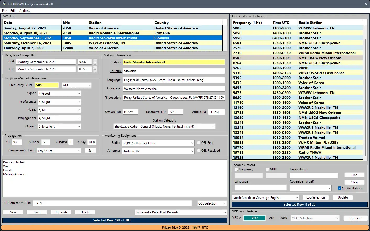 Laden Sie das Webtool oder die Web-App KB6IBB SWL Logger herunter