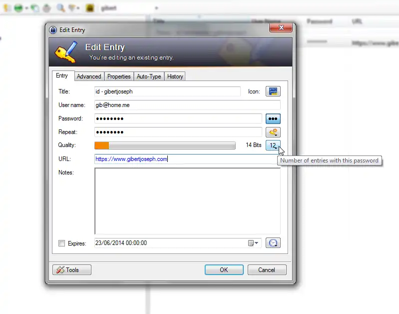 Download web tool or web app KeePass Password Counter