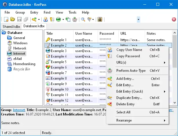 Download webtool of webapp KeePass