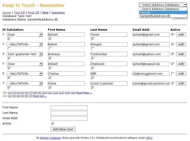 Download web tool or web app KeepInTouch - Newsletter Tool for Unix