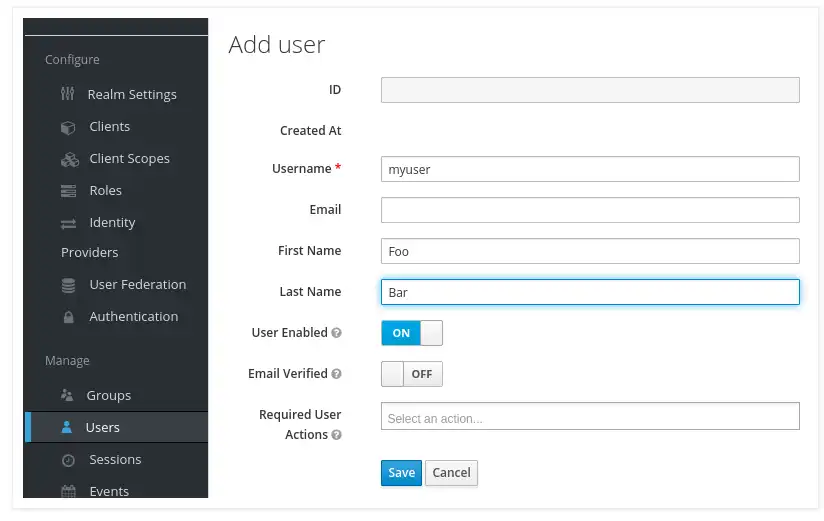 Unduh alat web atau aplikasi web Keycloak