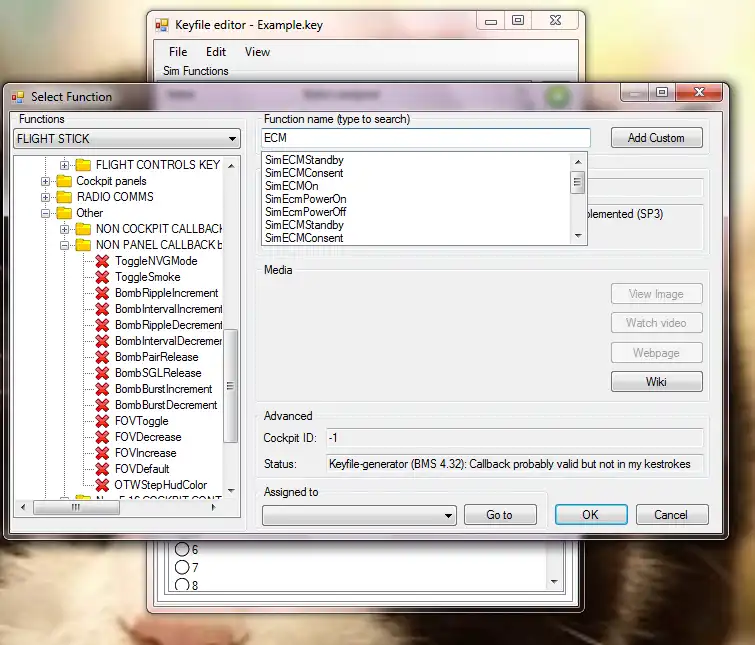 Descargue la herramienta web o la aplicación web Editor de archivos de claves para Falcon BMS