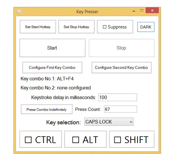 ウェブツールまたはウェブアプリをダウンロード Key Presser