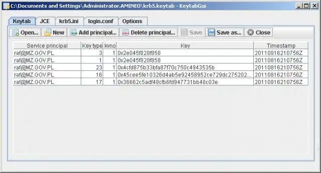 Download web tool or web app keytabGUI