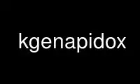 Execute kgenapidox no provedor de hospedagem gratuita OnWorks no Ubuntu Online, Fedora Online, emulador online do Windows ou emulador online do MAC OS