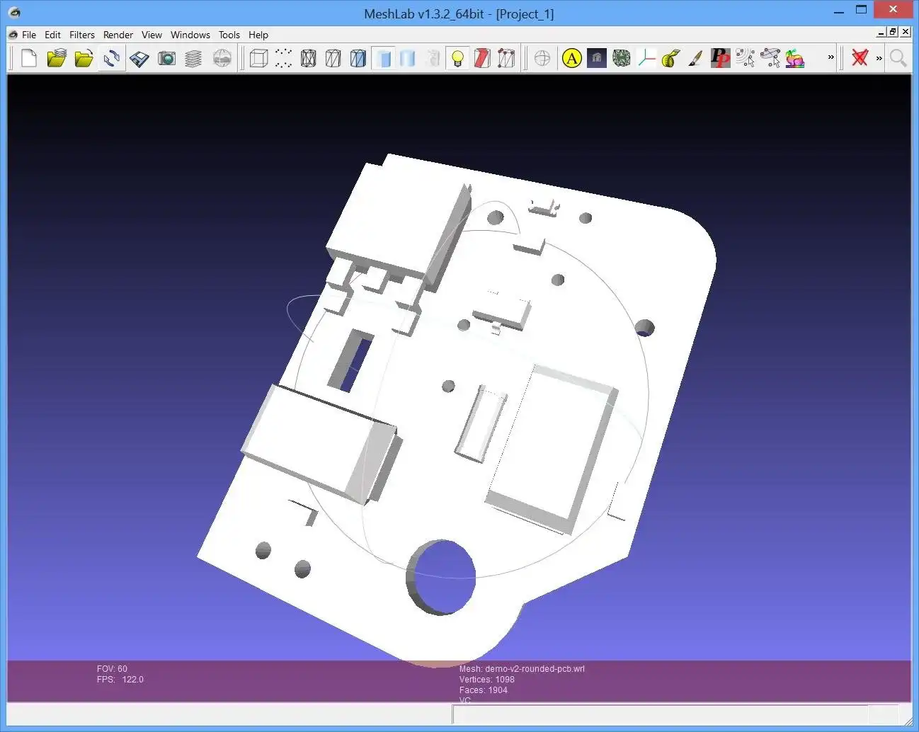 Загрузите веб-инструмент или веб-приложение kicad 3D-рендеринг