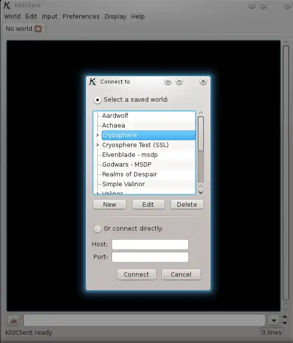 Download web tool or web app KildClient to run in Windows online over Linux online