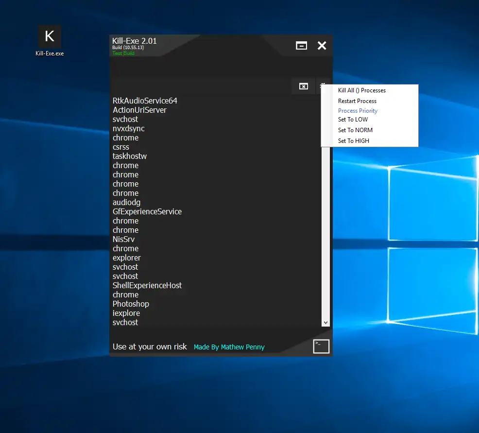 Download web tool or web app Kill-Exe