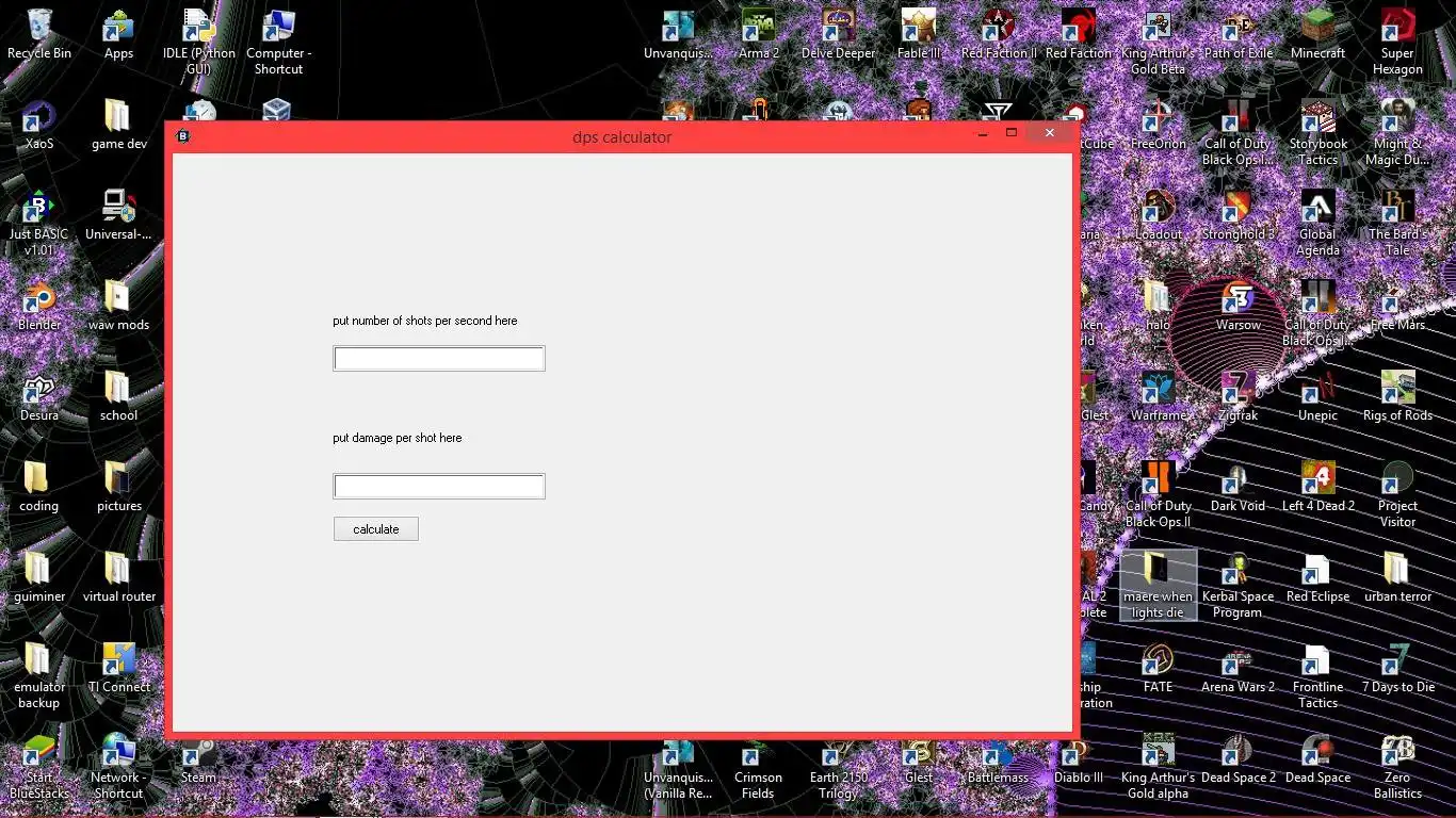 Download de webtool of webapp killtodeathcalculator om online in Windows via Linux online te draaien