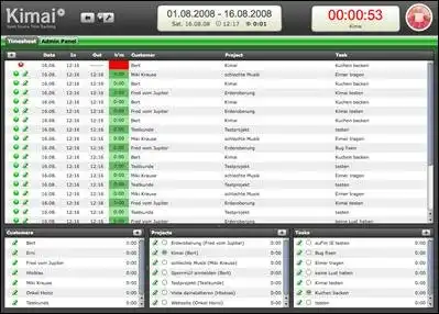 Download web tool or web app Kimai - Time Tracking Software