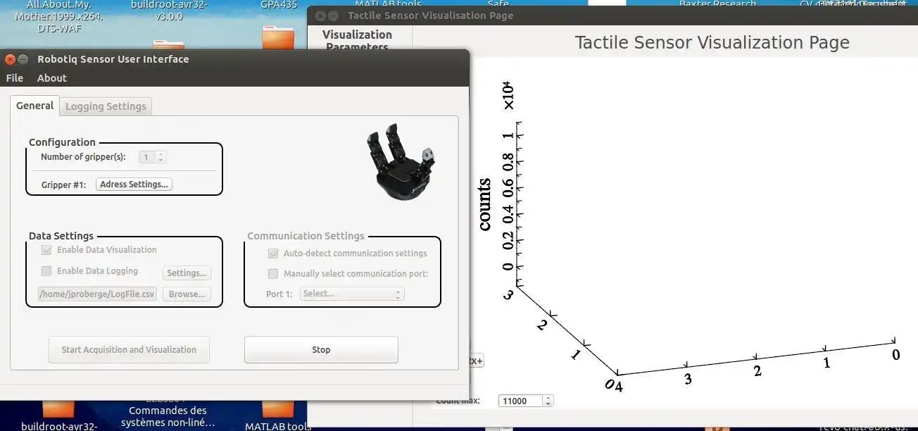 Descărcați instrumentul web sau aplicația web KinovaSensorUI