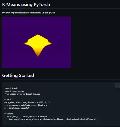 Download web tool or web app K Means using PyTorch