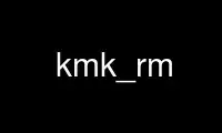 উবুন্টু অনলাইন, ফেডোরা অনলাইন, উইন্ডোজ অনলাইন এমুলেটর বা MAC OS অনলাইন এমুলেটরের মাধ্যমে OnWorks ফ্রি হোস্টিং প্রদানকারীতে kmk_rm চালান