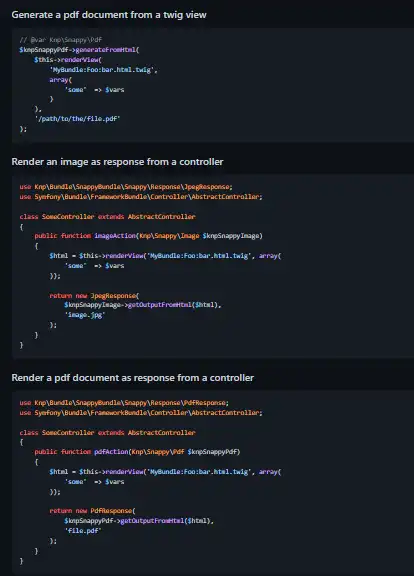 Download web tool or web app KnpSnappyBundle