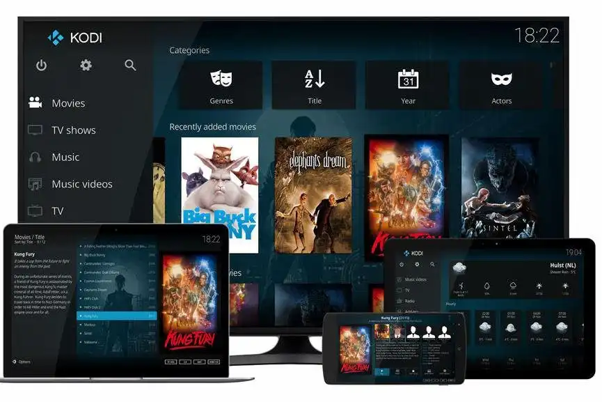 قم بتنزيل أداة الويب أو تطبيق الويب Kodi