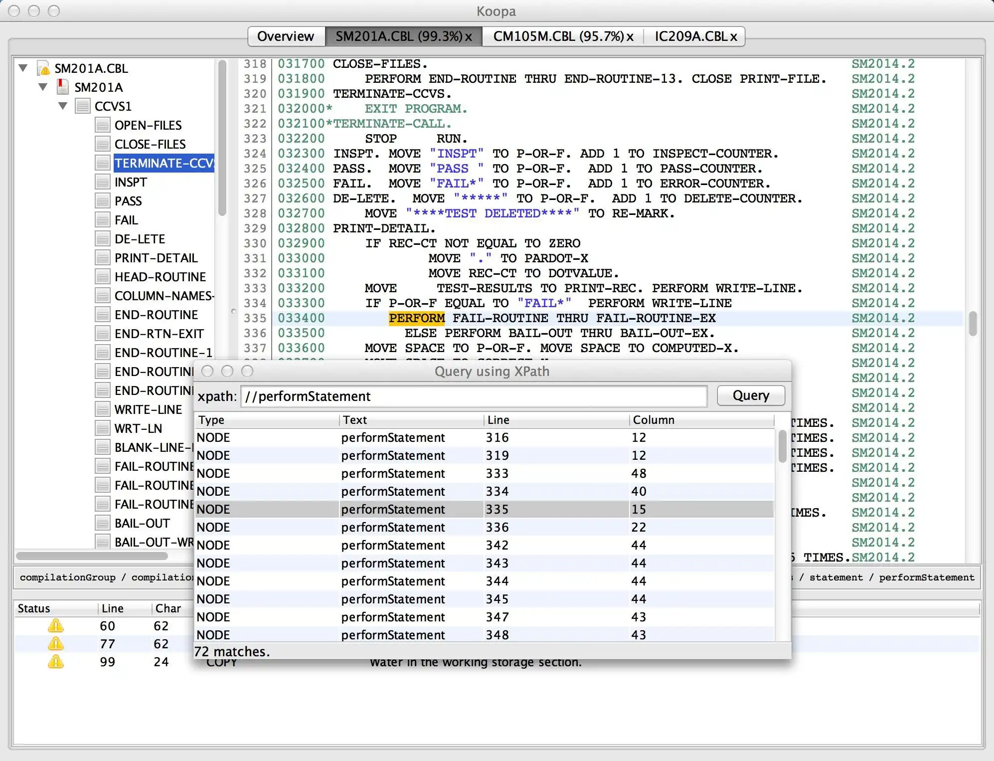 Baixe a ferramenta da web ou o aplicativo da web Koopa (COBOL) Parser Generator